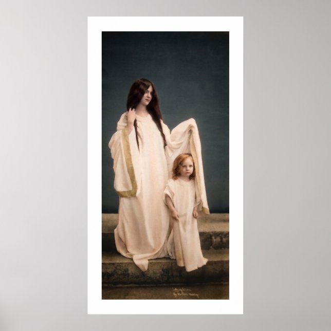 Poster Wallace Nutting cartaz MÃE GUARDIÃ (Frente)