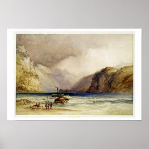 Póster Wallenstadt, de Wesen, suiça, 1842 (w/c
