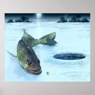 Póster Walleye no gelo