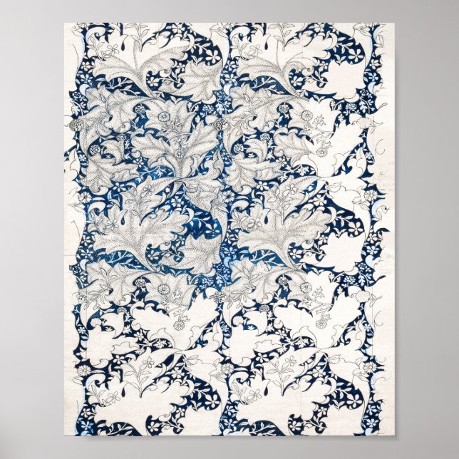 Poster Wallflower Pattern 1890 Por William Morris (Frente)