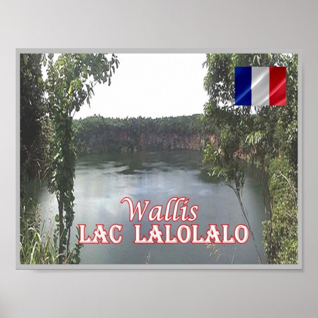 Poster Wallis - Lac  Lalolalo - Wallis and Futuna - (Frente)