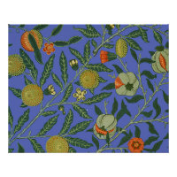 Wallpaper colorido azul William Morris Pomegranate