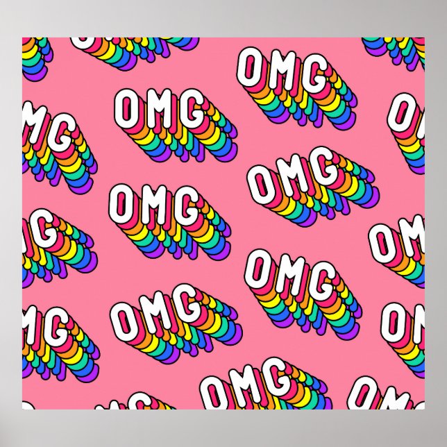 Poster Wallpaper de Comic Pink do Quirky OMG (Frente)