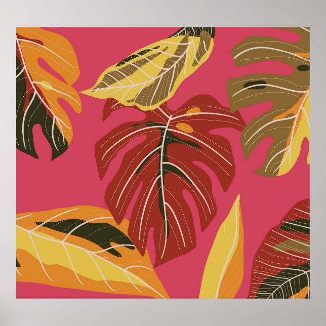 Poster Wallpaper de ouro Art Deco Nature (Frente)