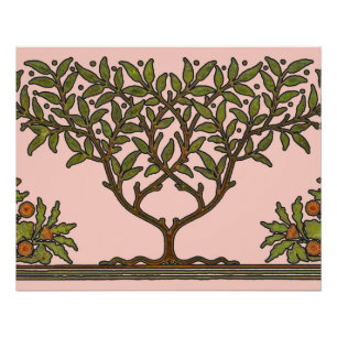 Póster Wallpaper Floral William Morris Tree Frieze