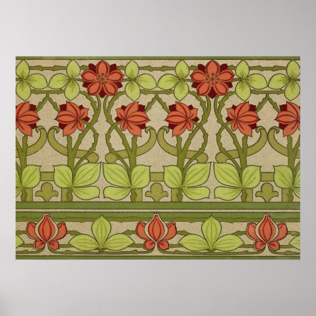 Poster Wallpaper Frieze Border Art Nouveau (Frente)