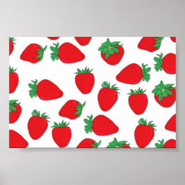 Póster Wallpaper Strawberry