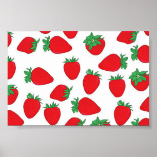 Póster Wallpaper Strawberry