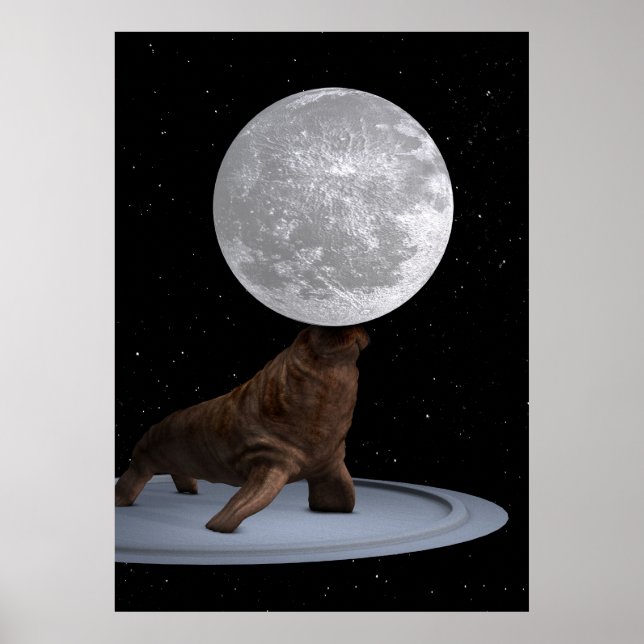 Póster Walrus Balancing The Moon (Frente)