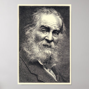 Póster Walt Whitman que grava, idade 52