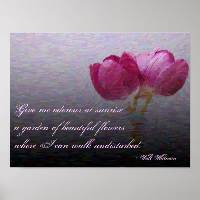 Póster Walt Whitman Tulips Painting (Frente)