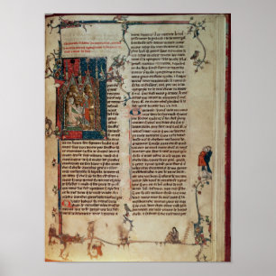 Póster Walter Map taking down a story of the adventures