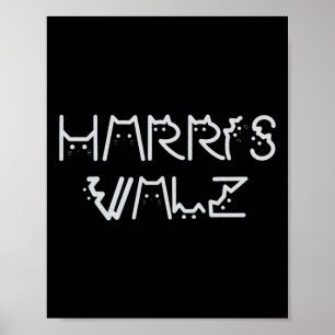 Poster Waltz 2024 Eleição Engraçado Cat Kamala Harris Tim