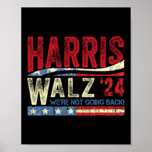 Poster Waltz 2024 Não vamos voltar Kamala Harris 2024