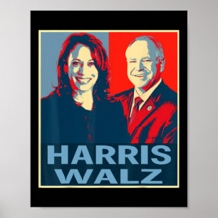 Poster Waltz 2024 Presidente Eleitoral Kamala Harris Tim 