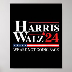 Poster Waltz Não Vamos Voltar Para Kamala Harris 2024 1