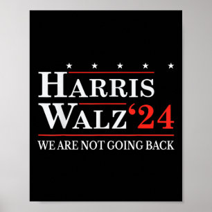 Poster Waltz Não Vamos Voltar Para Kamala Harris 2024 2