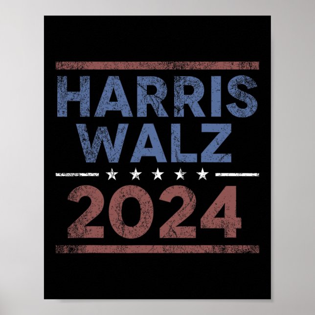 Poster Walz 2024 - Kamala Harris Tim Walz 1 (Frente)