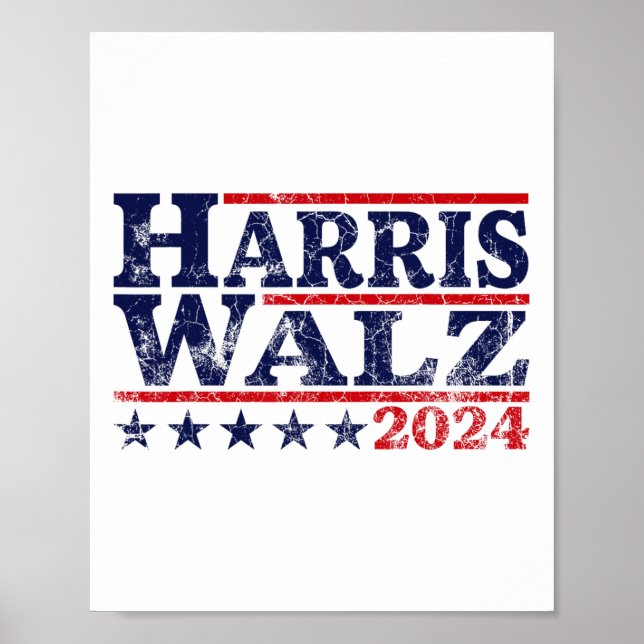 Poster Walz 24 Election Kamala Harris Tim Waltz 24 (Frente)