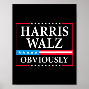 Poster Walz Obviamente Presidente Kamala Harris Eleita Wa