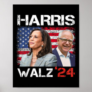 Poster WAlzheimer 2024 Presidente Eleição Kamala Harris T