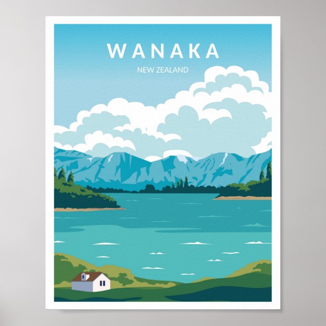 Poster Wanaka Nova Zelândia (Frente)