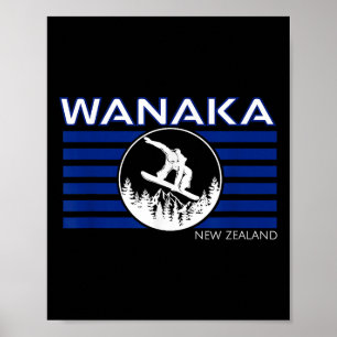 Poster Wanaka Nova Zelândia Snowboard New Zealander Snow