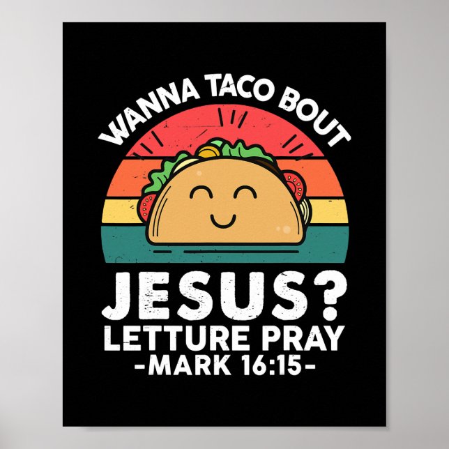 Poster Wanna Taco Bout Jesus, Retrô do Partido Fiesta Mex (Frente)