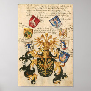 Poster Wappen der Bayerischen Ritterschaft 1482