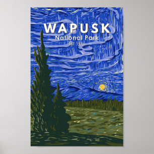 Poster Wapusk National Park Norte Lights Vintage