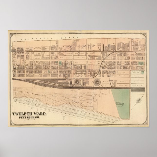 Póster Ward 12 de Pittsburgh, Pensilvânia (Frente)