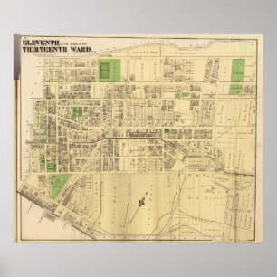 Póster Wards 11, 13 de Pittsburgh, Pensilvânia
