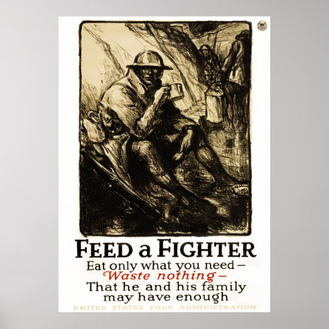 POSTER WARFARE TRENCH WW1 - 1918 (Frente)