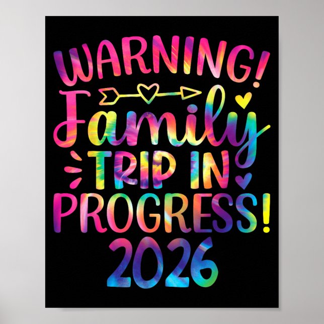 Poster Warning Family Trip In Progress 2026  (Frente)