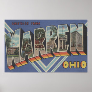 Póster Warren, OhioLarge Letter ScenesWarren, OH