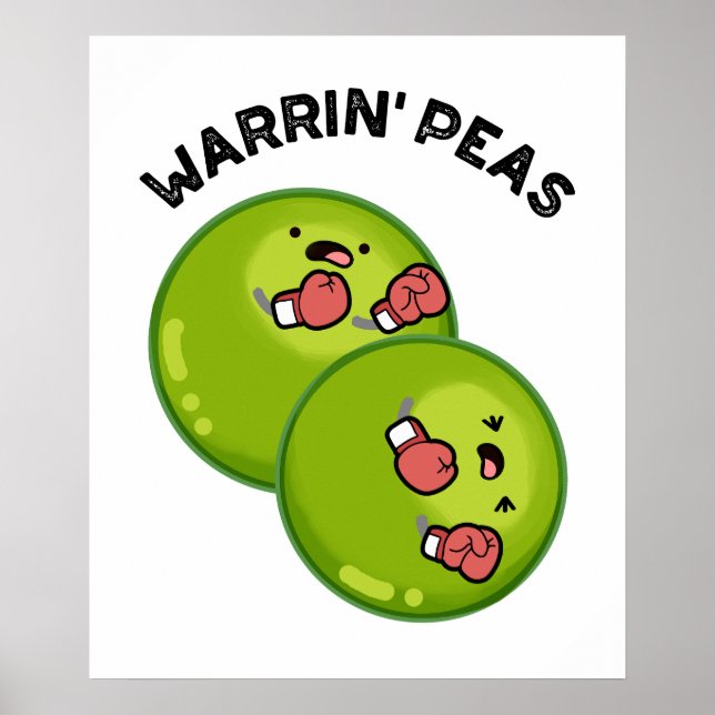 Poster Warrin Peace Funny Pea Pun (Frente)