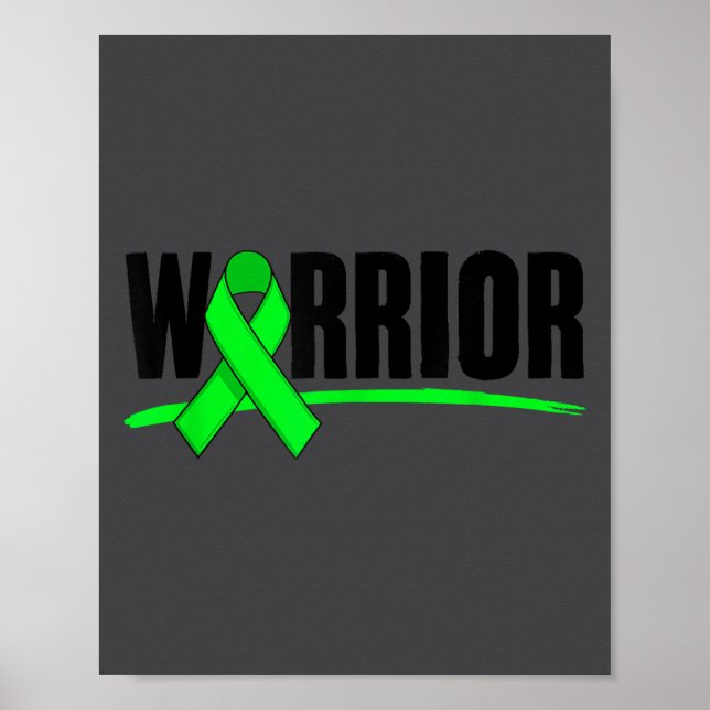 Poster Warrior Depression Anxiety Mental Health Awareness (Frente)