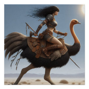 Póster Warrior Ostrich