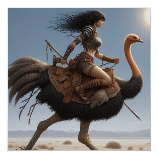 Póster Warrior Ostrich (Frente)