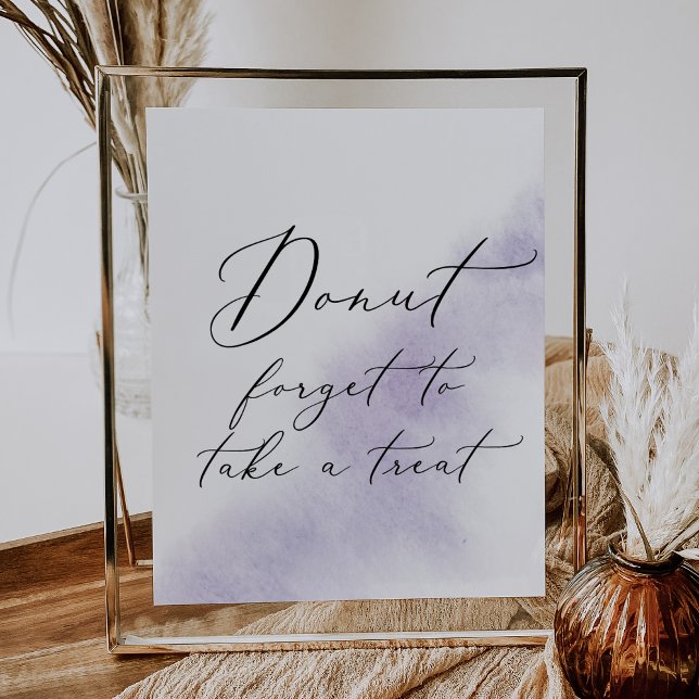 Poster Wash de Aquarela | Casamento de Rosquinhas de púrp (Criador carregado)