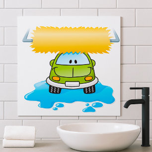 Poster Wash de Carro Feliz