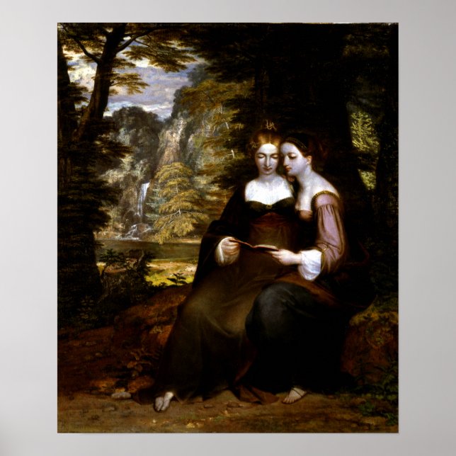 Poster Washington Allston Hermia e Helena (Frente)