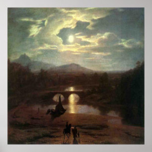 Poster Washington Allston / Paisagem Lua, 1809
