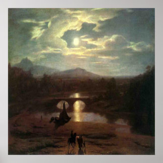 Poster Washington Allston / Paisagem Lua, 1809