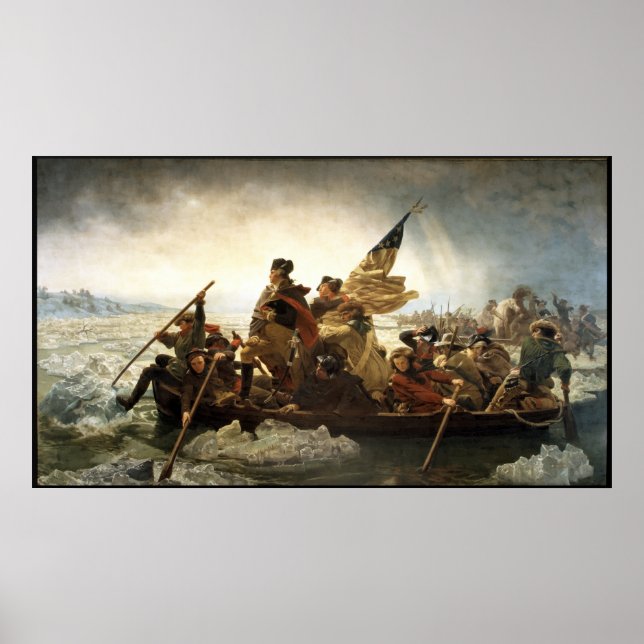 Poster Washington Atravessando O Delaware — Fronteira (Frente)