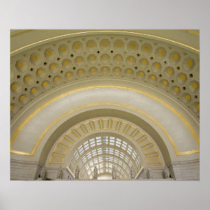 Poster WASHINGTON, C.C. EUA. Interior da estação da uni