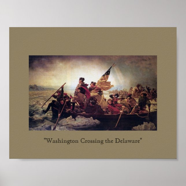 Póster Washington cruzando o Delaware (Frente)