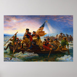 Poster Washington Cruzando o Delaware por Emanuel Leutze