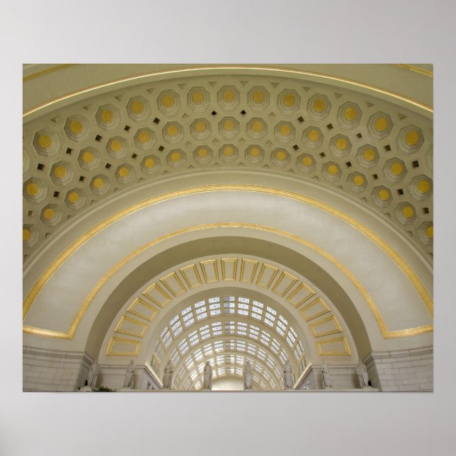 Poster WASHINGTON, D.C. EUA. Interior da Estação da União (Frente)
