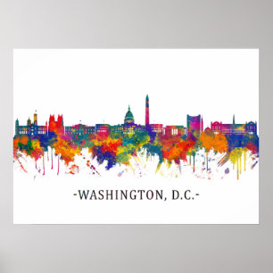 Poster Washington D.C. EUA Skyline